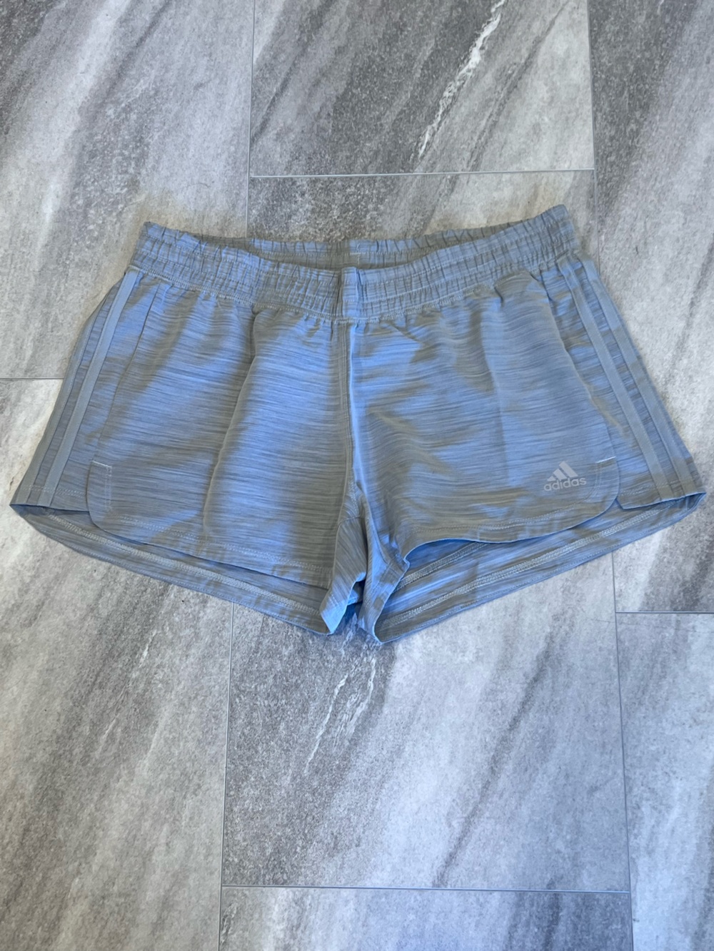 adidas Pacer 3-Stripes 3S Woven Heather Shorts Size Medium